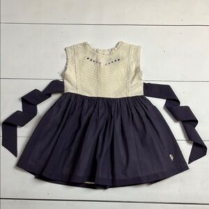Well Dressed Wolf Purple & Cream Little Den Dress Size 3T